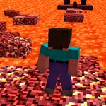 Juego de saltos estilo Minecraft donde debes evitar la lava