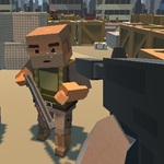 Juego de acción son snipers en mundo Minecraft
