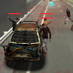 escapa de los zombies en automovil